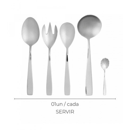 Faqueiro 101 Peças de Aço Inox Com Caixa Litografada Pisa